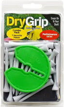 ONE DRY GRIP SMALL 3" INCH IN VIVID GREEN. WITH TEE’S (GOLF CLUB REST) (GRIP PROTECTOR FROM TOXIC CHEMICALS)