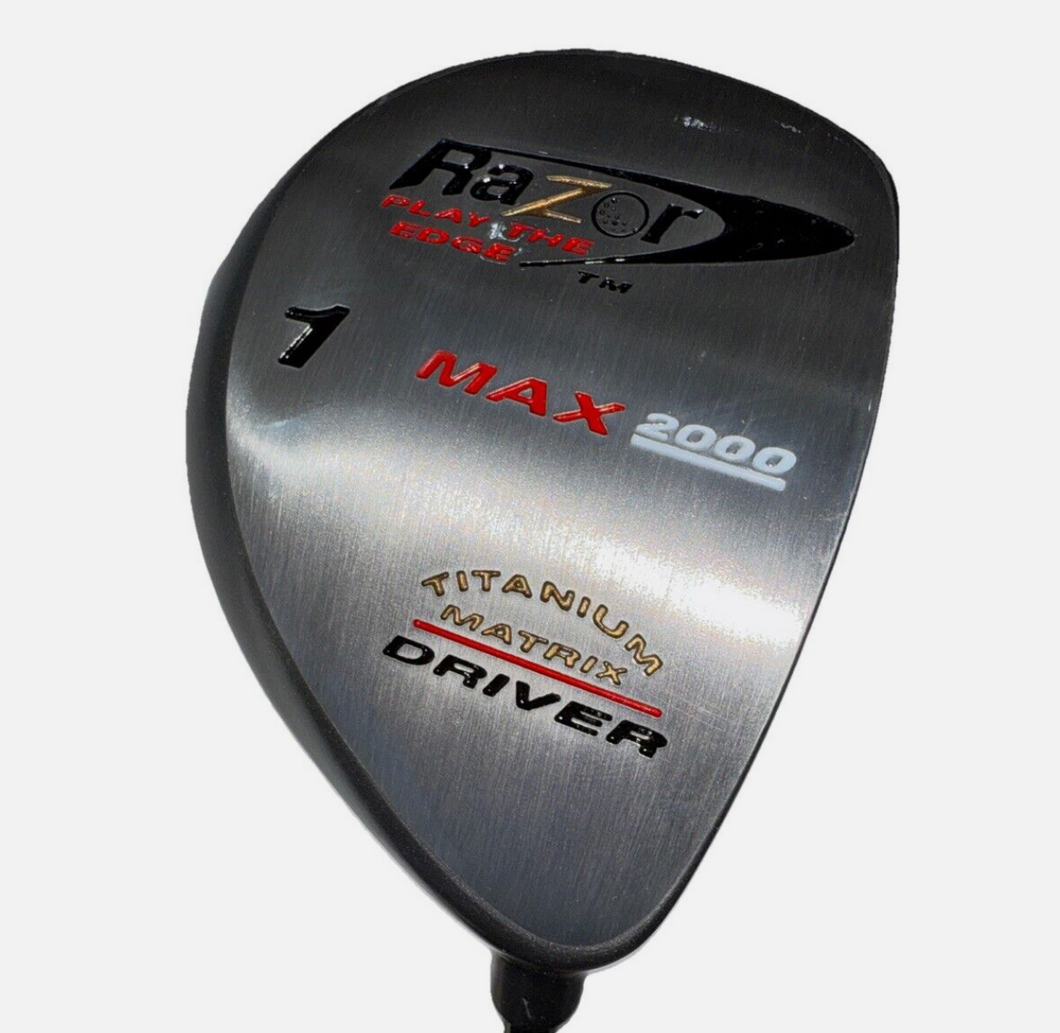 RAZOR GOLF CLUB 1 MAX 2000 TITANIUM MATRIX DRIVER RIGHT HAND AND ACCESSORY PACK