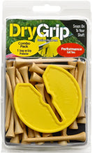 ONE DRY GRIP SMALL 3" INCH IN VIVID YELLOW. WITH TEE’S (GOLF CLUB REST) (GRIP PROTECTOR FROM TOXIC CHEMICALS)