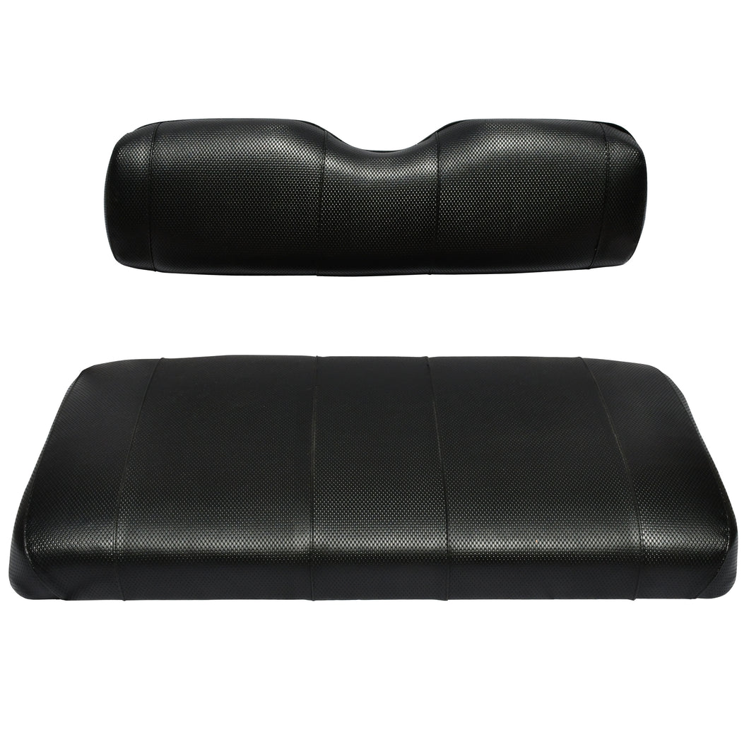 Seat Cover Replacement For EZGO RXV Golf Cart - Front Bench Seat - Premium Marine Vinyl - 5 Panel Stitching - Staple On Installation - Two-Tone Golf Cart Seat Covers