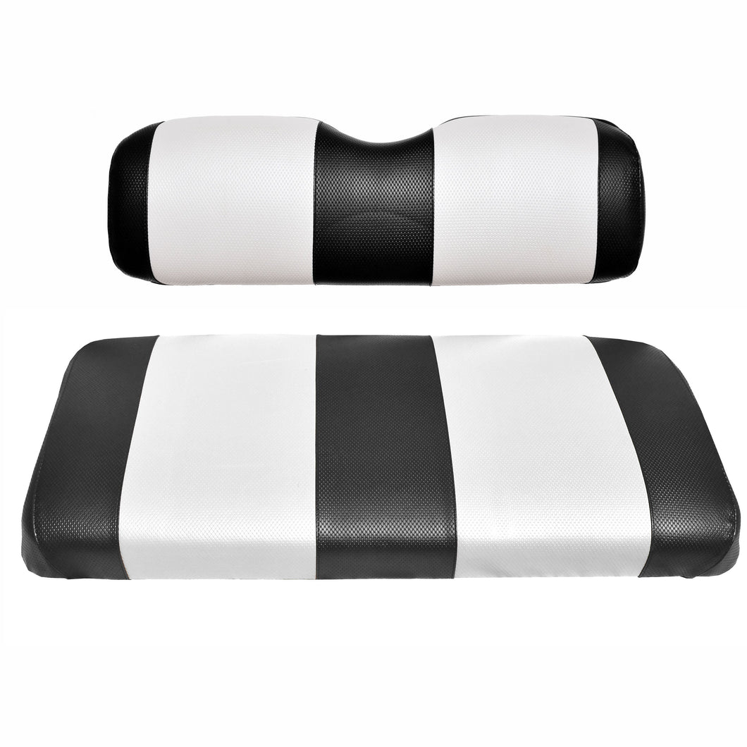 Universal Golf Cart Rear Replacement Seat Cover Set Made with Marine Grade Vinyl - Staple On Installation 