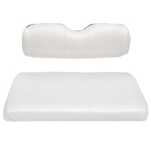 Seat Cover Replacement for EZGO TXT Golf Cart - Front Or Rear Bench Seat - Premium Marine Vinyl - 5 Panel Stitching - Staple On Installation - Two-Tone Golf Cart Seat Covers