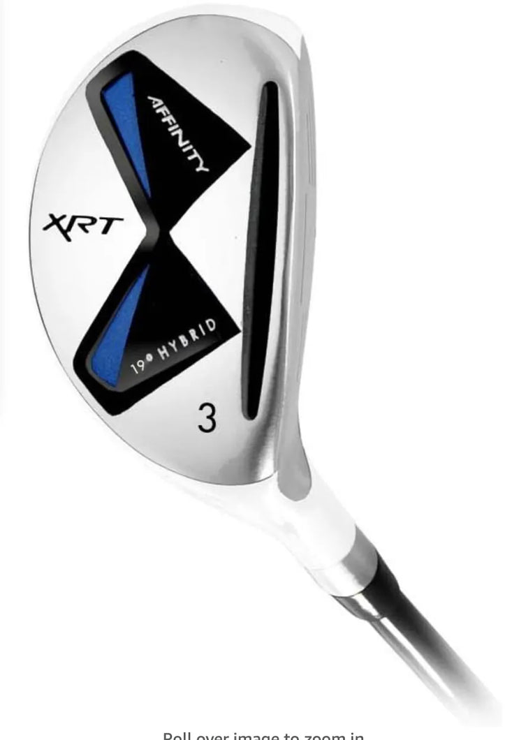 AFFINITY XRT LEFT HANDED HYBID BONUS CLUB REST WITH TEES, CLUB BRUSH, TOWEL 