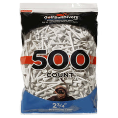 500 PACK OF 2 3/4" WOOD TEES WHITE