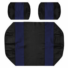 Seat Cover Replacement For Club Car DS Pre-2000 Golf Cart - Front Bench Seat - Premium Marine Vinyl - 5 Panel Stitching - Staple On Installation - Two-Tone Golf Cart Seat Covers