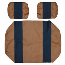 Seat Cover Replacement For Club Car DS Pre-2000 Golf Cart - Front Bench Seat - Premium Marine Vinyl - 5 Panel Stitching - Staple On Installation - Two-Tone Golf Cart Seat Covers