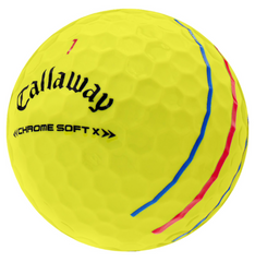 CALLAWAY CHROME SOFT X TRIPLE TRACK YELLOW GOLF BALL