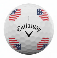 CALLAWAY CHROME SOFT X LS TRUTRACK USA WHITE GOLF BALL