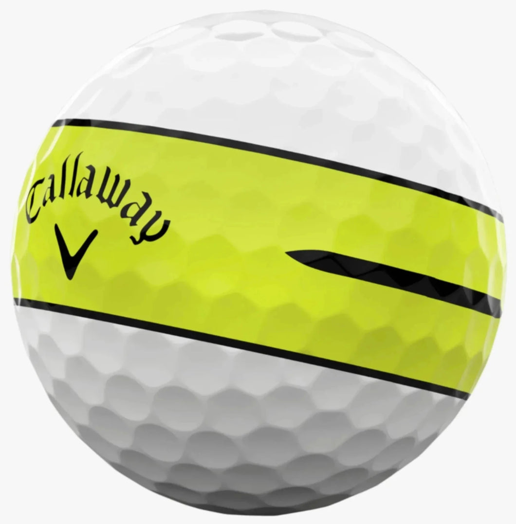 CALLAWAY CHROME TOUR 360 YELLOW STRIPES GOLF BALL