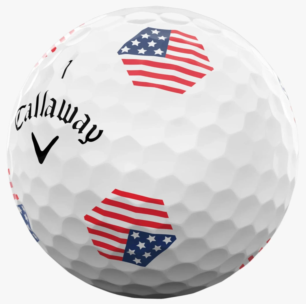 CALLAWAY CHROME TOUR USA TRUTRACK WHITE GOLF BALL 