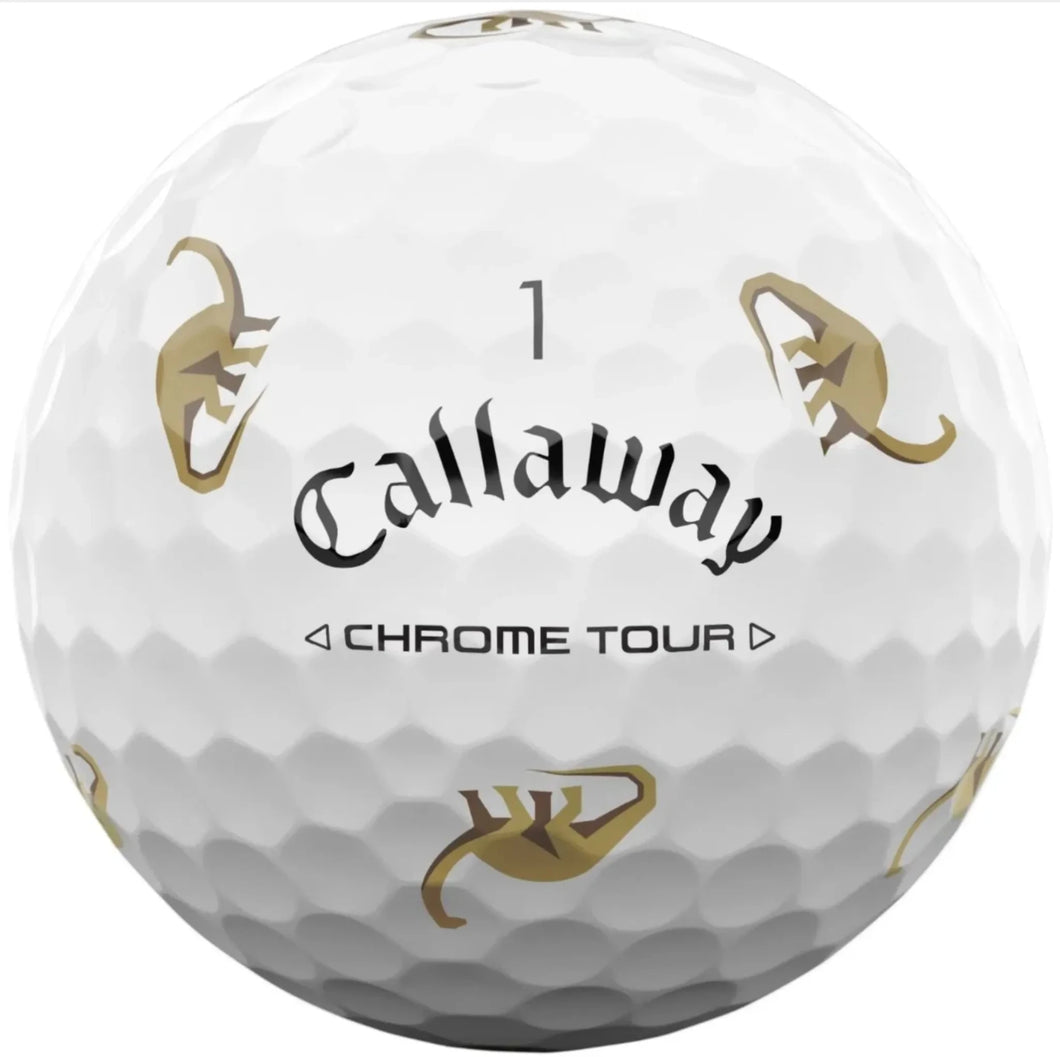 CALLAWAY CHROME TOUR DINO WHITE GOLF BALL 