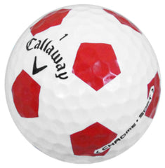 CALLAWAY CHROME SOFT TRUVIS RED AND WHITE GOLF BALL