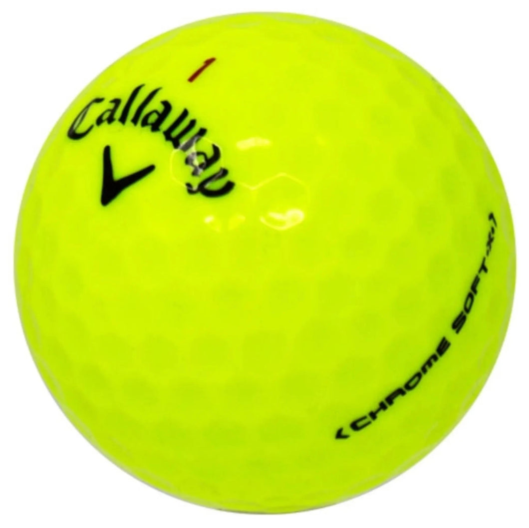 CALLAWAY CHROME SOFT X YELLOW GOLF BALL 