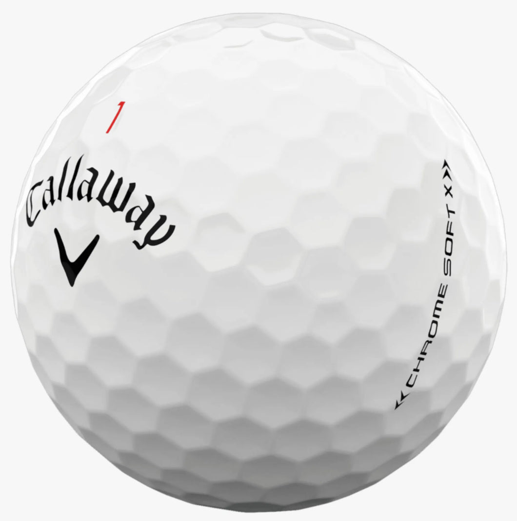 CALLAWAY CHROME SOFT X WHITE GOLF BALL