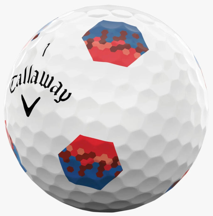 CALLAWAY CHROME TOUR TRUTRACK BLUE/RED GOLF BALL 