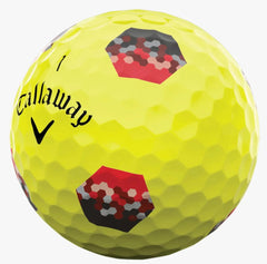CALLAWAY CHROME TOUR TRUTRACK YELLOW GOLF BALL