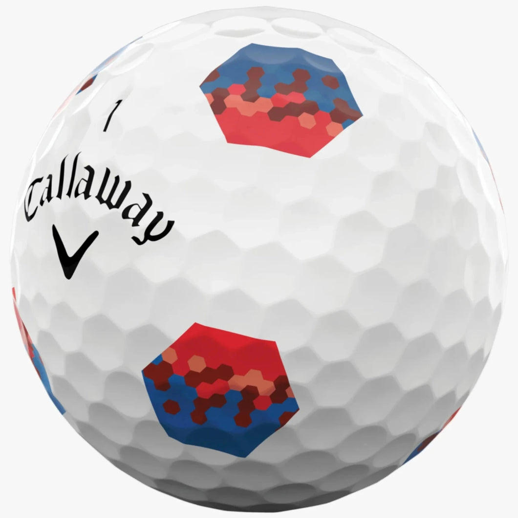 CALLAWAY CHROME TOUR X TRUTRACK BLUE/RED GOLF BALL