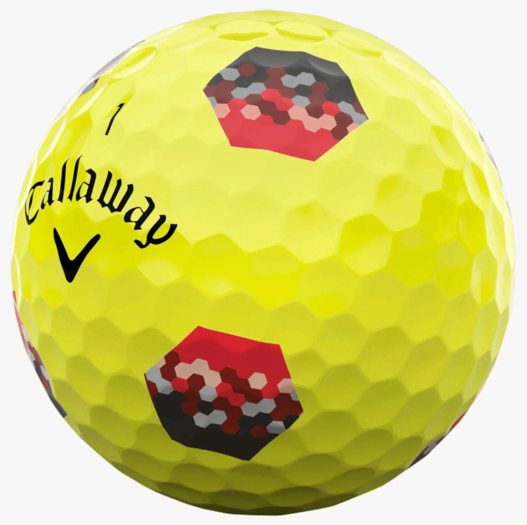 CALLAWAY CHROME TOUR X TRUTRACK YELLOW GOLF BALL 