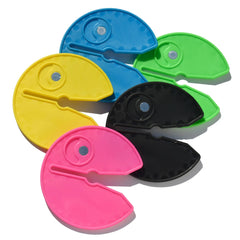 BLUE, GREEN, BLACK, PINK, YELLOW ASSORTED COLOR PAK 4 INCH CLUB REST WITH MAGNET FOR A BALL MARKER