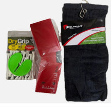 PACKAGE WITH DRY GR CLUB REST, CLUB MAN BRUSH, ORLIMAR GOLF TOWEL