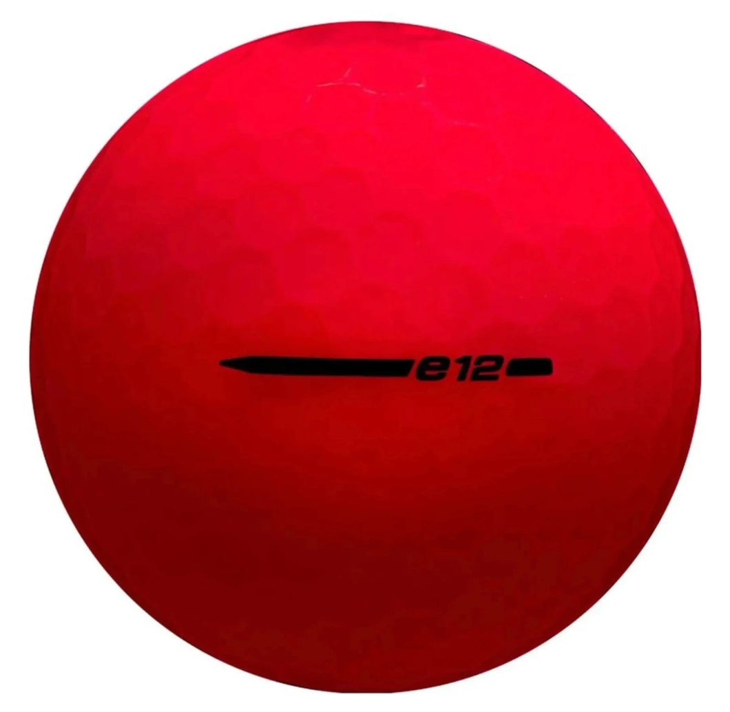 BRIDGESTONE E12 MATTE RED GOLF BALL 