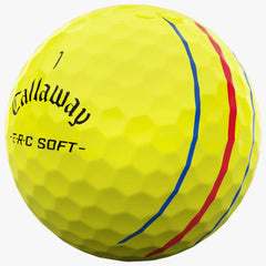 CALLAWAY ERC SOFT TRIPLE TRACK YELLOW GOLF BALL