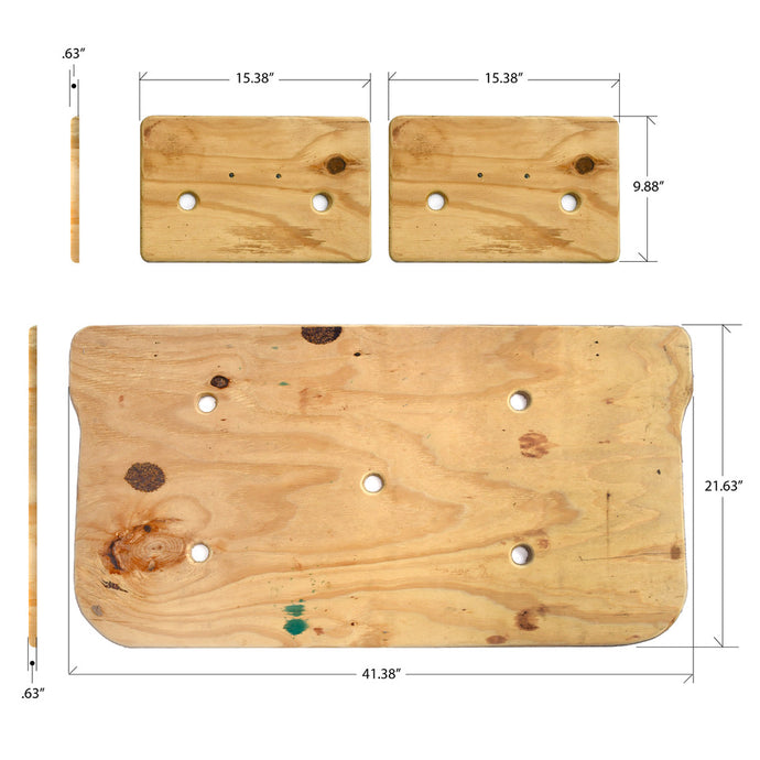 EZGO Marathon 5/8 Inch Plywood Seats 3 Piece with Predrilled Holes and threaded press inserts for durability Hardware Accessory Pack includes 4 T-Nuts, 4 Bolts, 4 Washers. Hinges not included. 