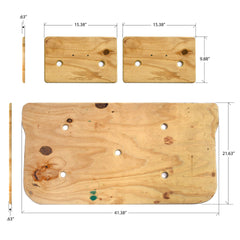 EZGO Marathon 5/8 Inch Plywood Seats 3 Piece with Predrilled Holes and threaded press inserts for durability Hardware Accessory Pack includes 4 T-Nuts, 4 Bolts, 4 Washers. Hinges not included.