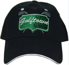Black cap with 'Golf Town U.S.A' logo on a white background