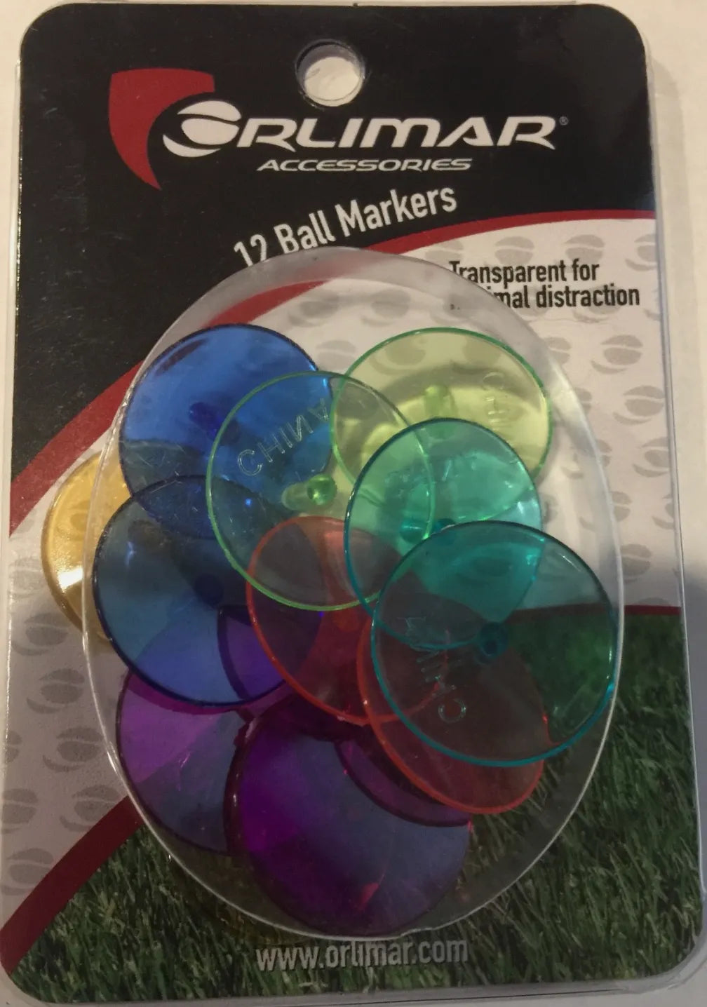 ORLIMAR 12 NEON GOLF BALL MARKERS