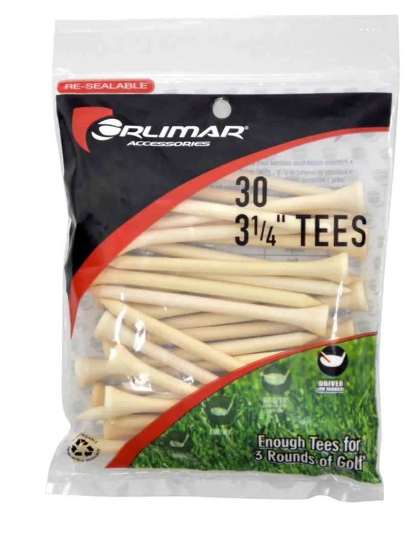 ORLIMAR 30 PACK 2 3/8 INCH NATURAL TEES 