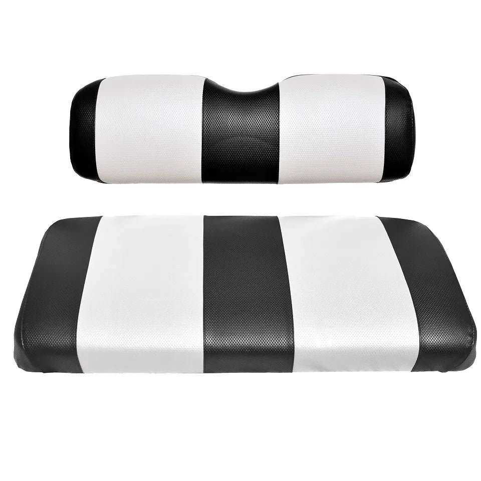 CLUB CAR PRECEDENT SEAT COVER BLACK WHITE 