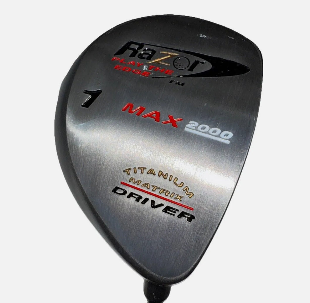 RAZOR GOLF CLUB 1 MAX 2000 TITANIUM MATRIX DRIVER RIGHT HAND AND ACCESSORY PACK 