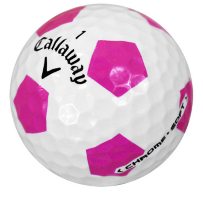 CALLAWAY CHROME SOFT TRUVIS PINK AND WHITE 