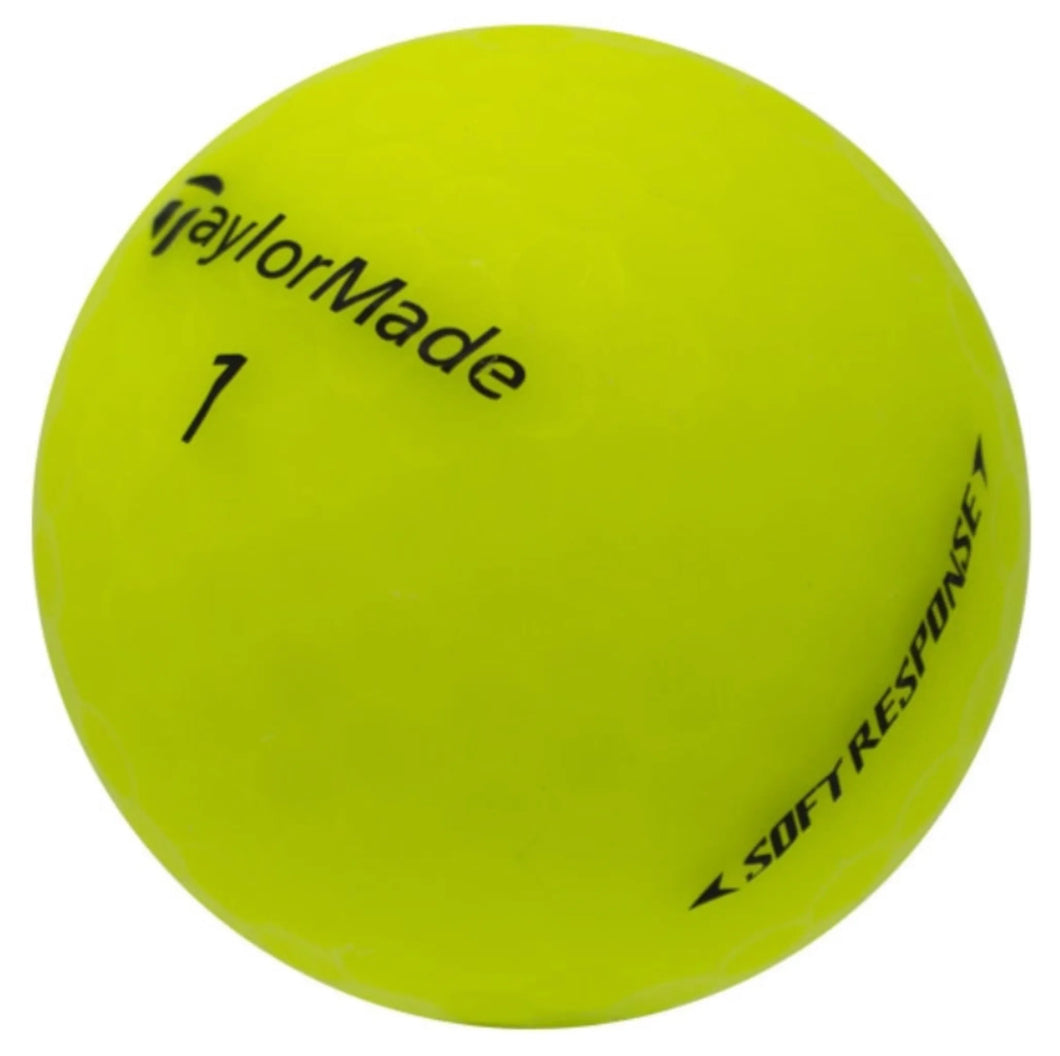 TAYLORMADE SOFT RESPONSE MATTE YELLOW GOLF BALL 