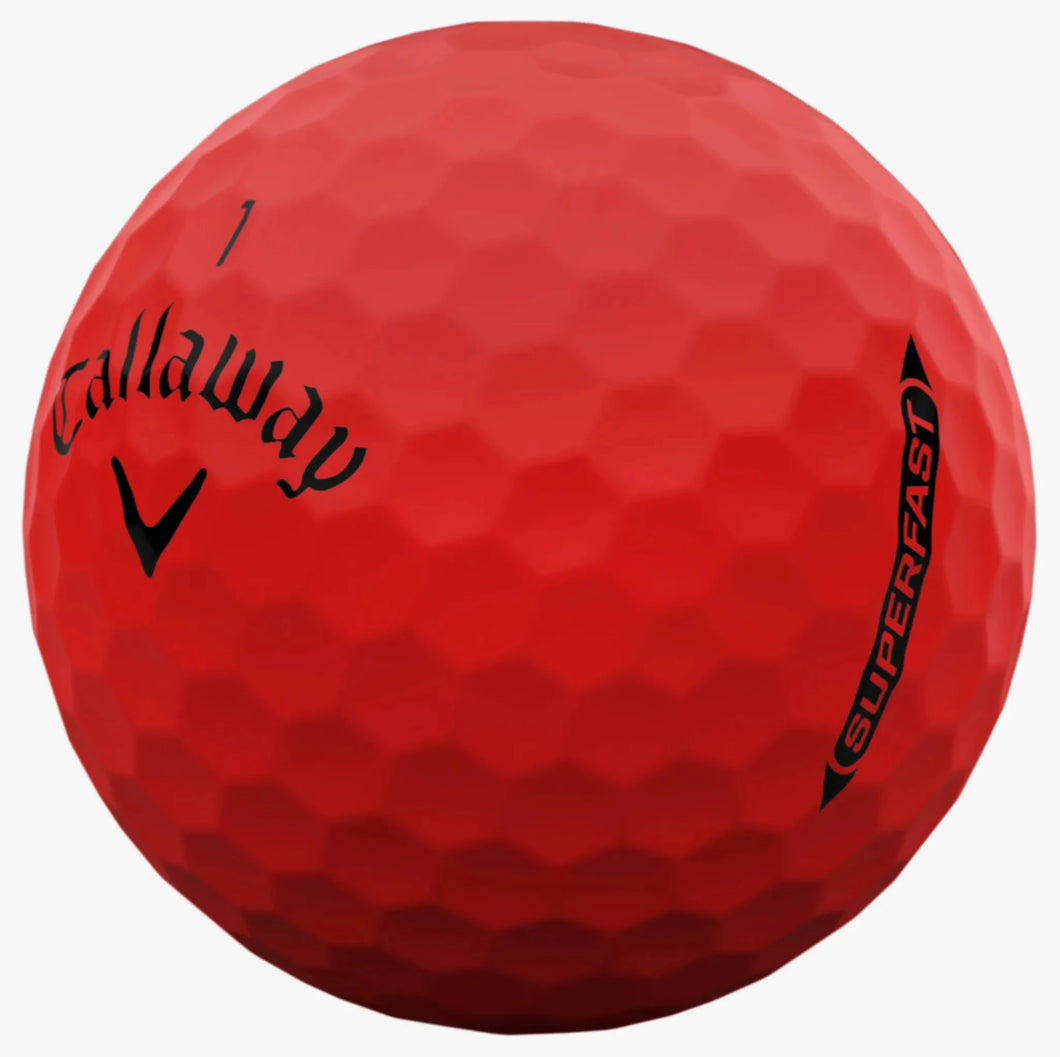 CALLAWAY SUPERFAST MATTE RED GOLF BALL 