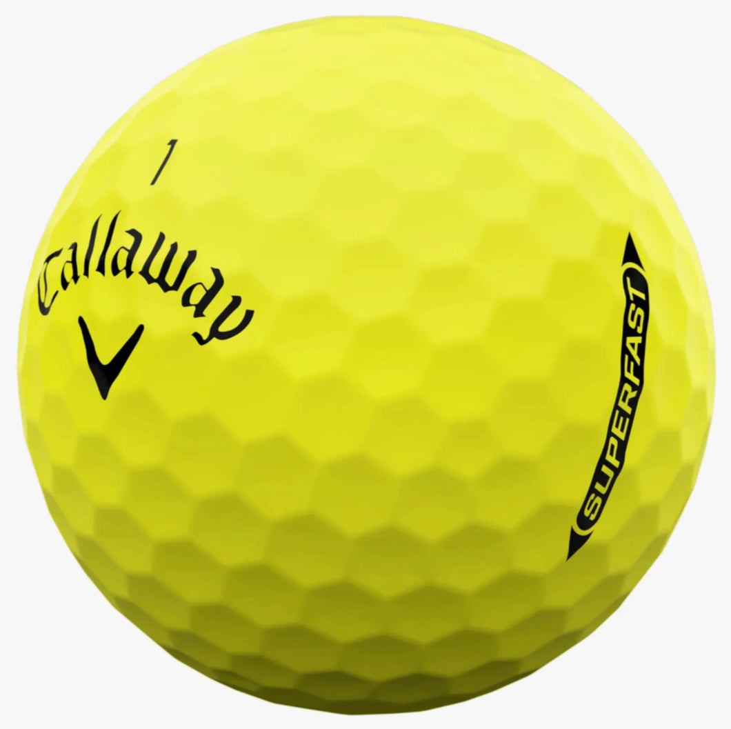 CALLAWAY SUPERFAST MATTE YELLOW GOLF BALL