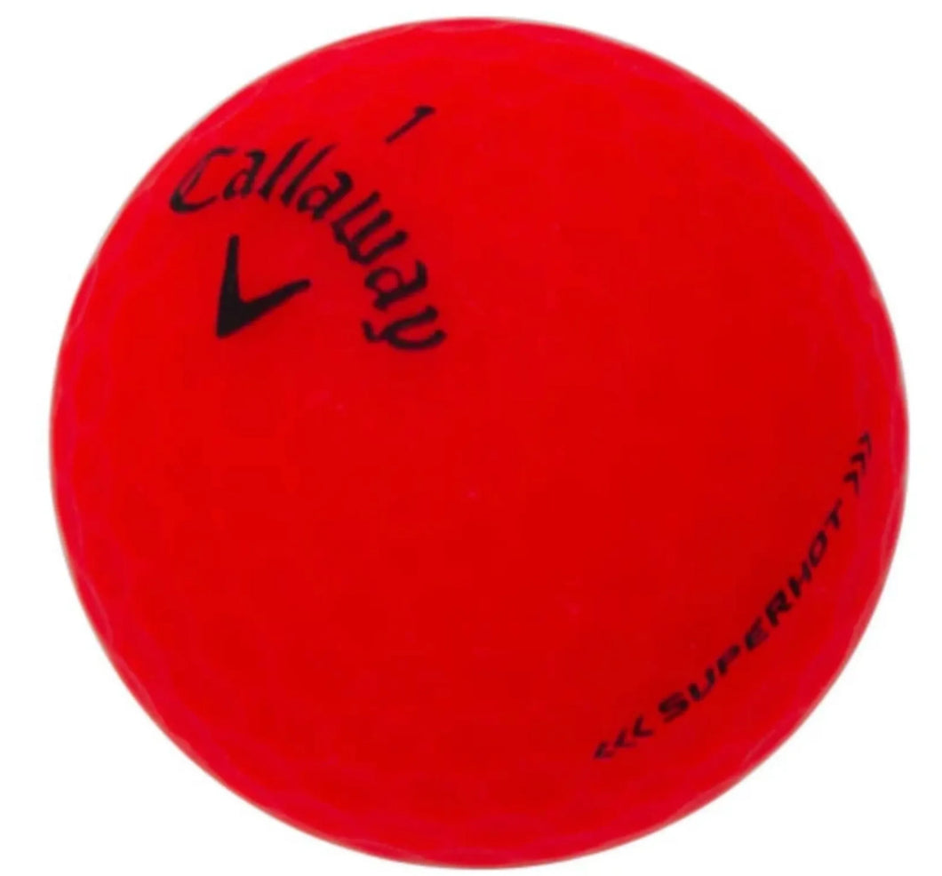 CALLAWAY SUPERHOT MATTE RED GOLF BALL 