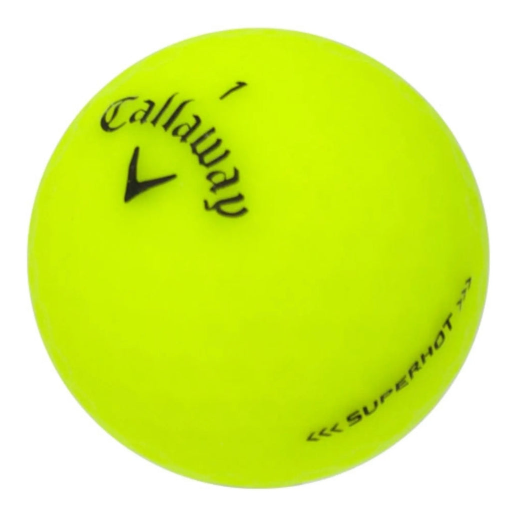 CALLAWAY SUPERHOT MATTE YELLOW GOLF BALL 