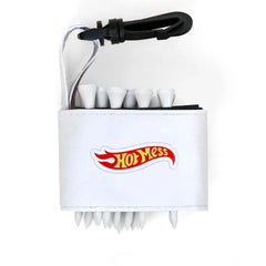 Golf tee holder with 'HOTMESS' text on a white background