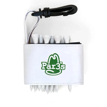 Golf tee holder with 'PAR 3'S' text on a white background