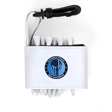Golf tee holder with 'BLUE LIVES MATTER' text on a white background