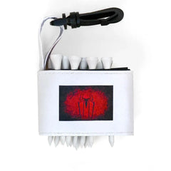 Golf tee holder with 'SPIDER' text on a white background
