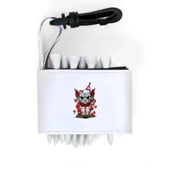 Golf tee holder with 'BABY CLOWN' text on a white background