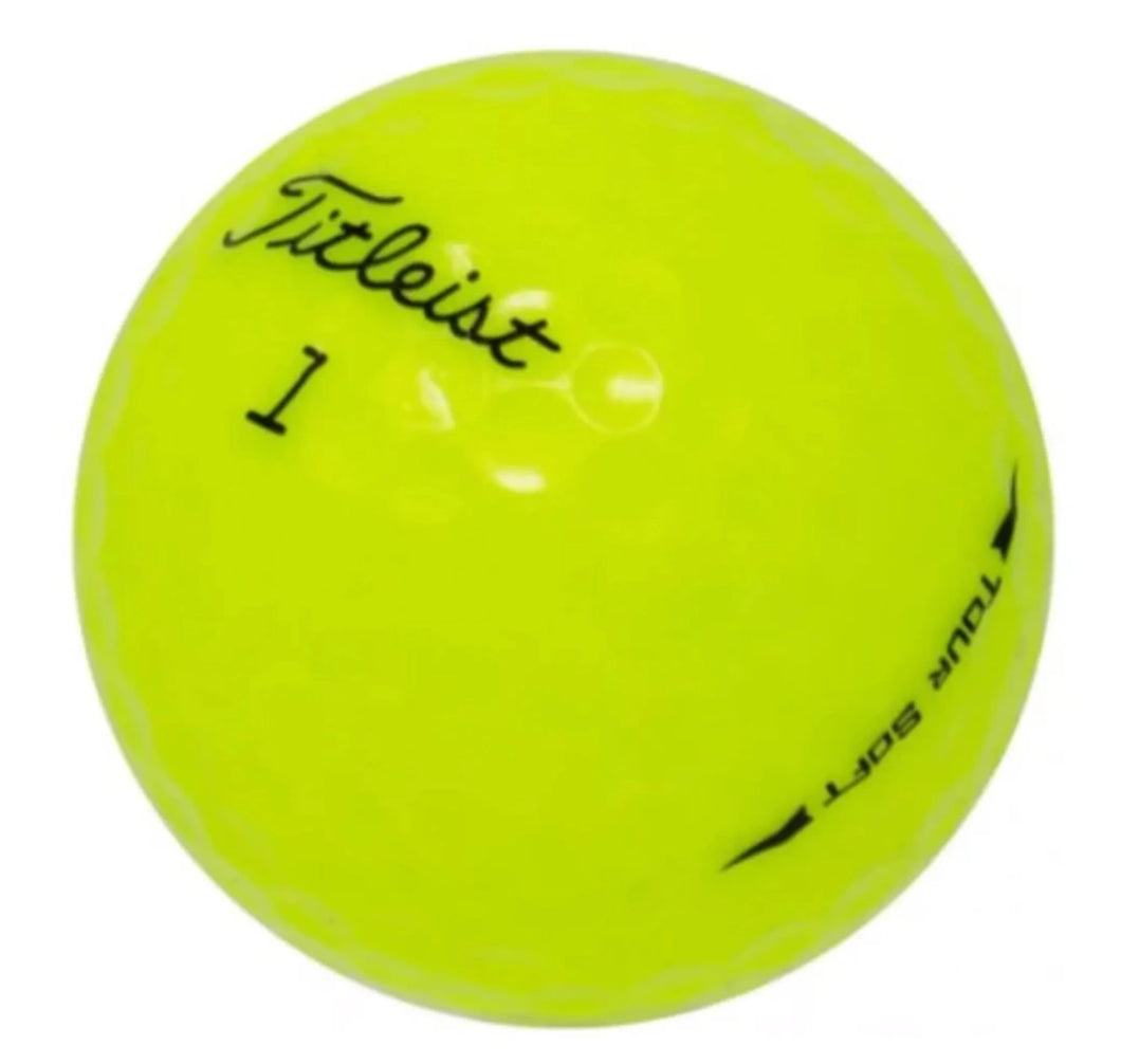 TITLEIST TOUR SOFT YELLOW GOLF BALL