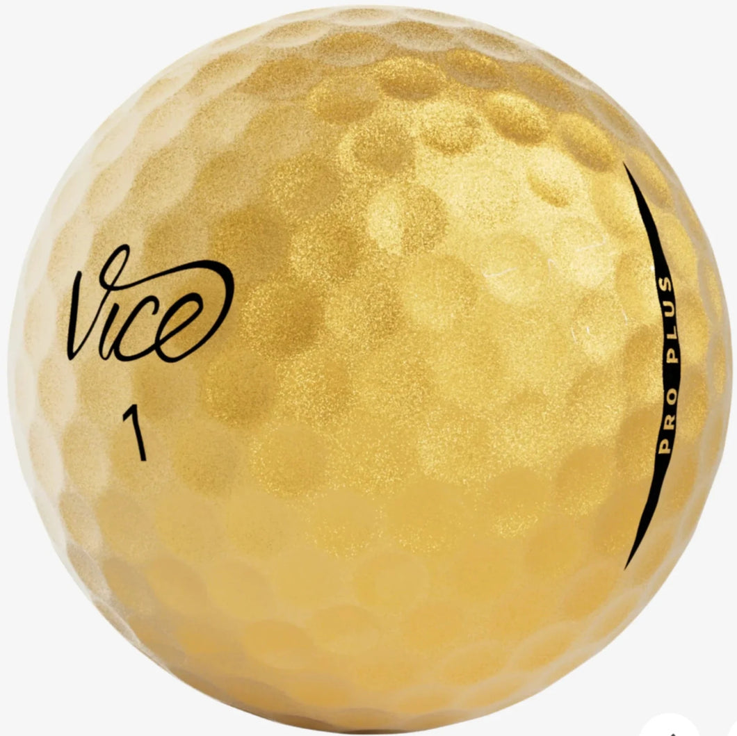 VICE PRO PLUS GOLD GOLF BALL