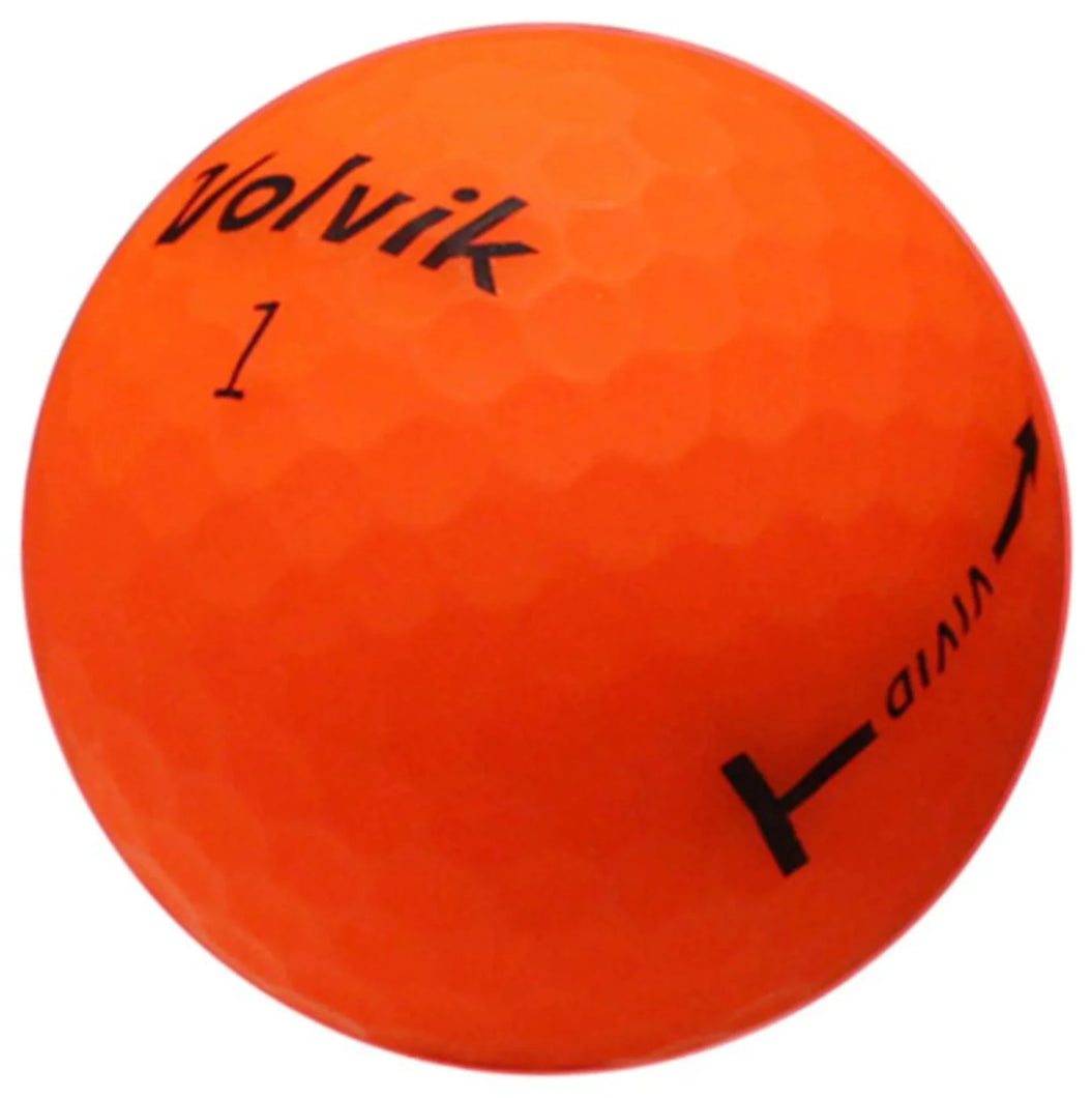 VOLVIK VIVID MATTE ORANGE GOLF BALL 