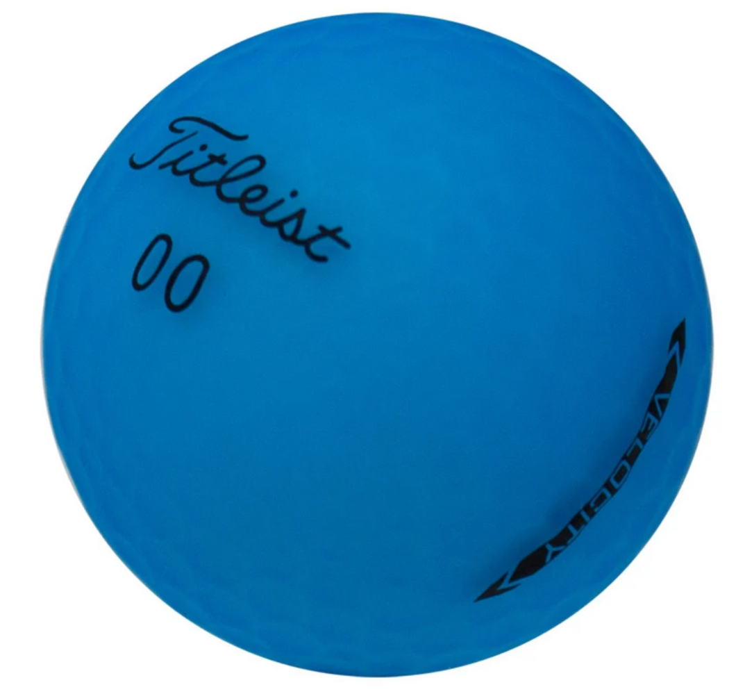 TITLEIST VELOCITY MATTE BLUE GOLF BALL 