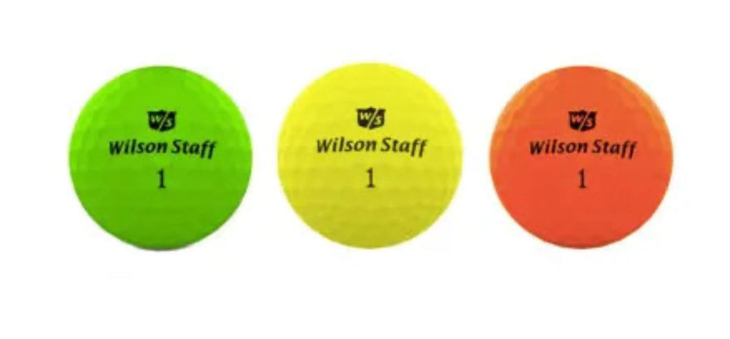WILSON DUO OPTIX/PROFESSIONAL MATTE COLOR MIX GOLF BALL 