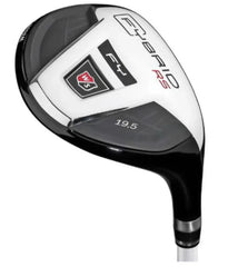 Golf club head with visible branding on a white background